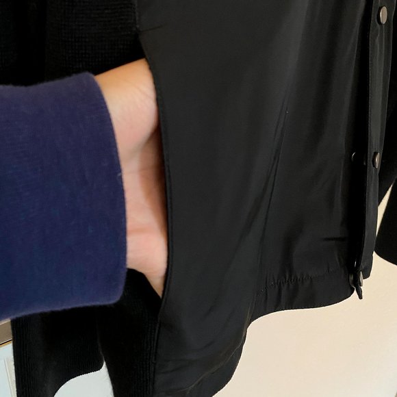 NWOT Calibrate Black Button Front Bomber Jacket (Size M) - Picture 3 of 7